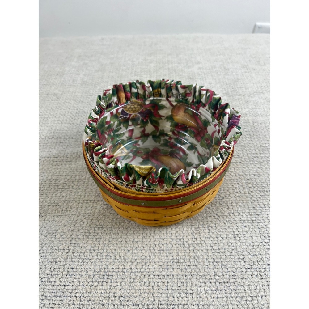 Longaberger 2000 Century Celebration Basket with Liner and‎ Protector Holiday